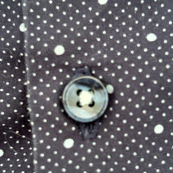 Cactus Man Ricky Singh Navy Blue Polka Dot Mens Size Large Shirt Button Down - Picture 4 of 8